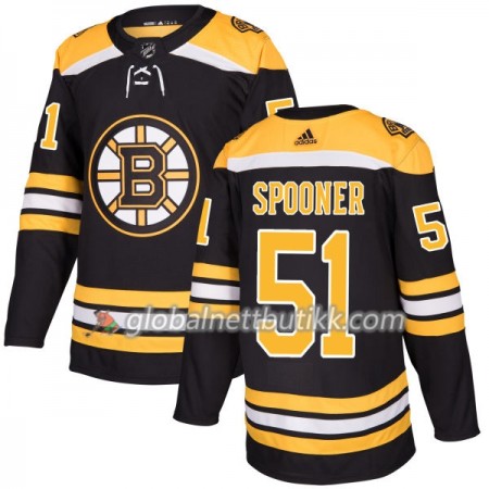 Boston Bruins Hockeydrakt Ryan Spooner 51 2017-2018 Svart Adidas Authentic - Herre